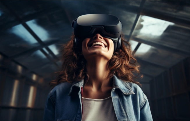 VR Smiling woman